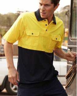 Cotton Jersey Hi Vis Polo, Short Sleeve